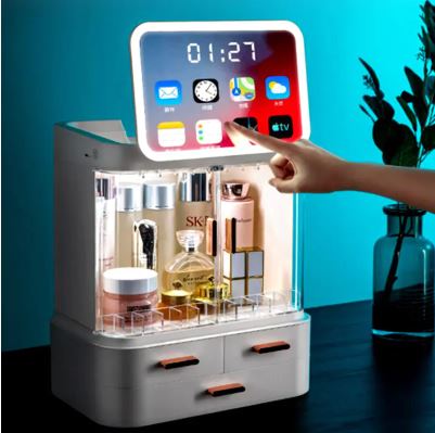 Boîte de Rangement à Écran LED – Organisateur Beauté Moderne & Pratique