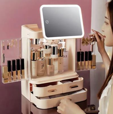 Boîte de Rangement à Écran LED – Organisateur Beauté Moderne & Pratique